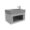 Castello Usa Amazon 30-inch Gray Left Vanity Set with Gray Top and Chrome Handles CB-MC-30G-CHR-2056L-GR - alternate 3